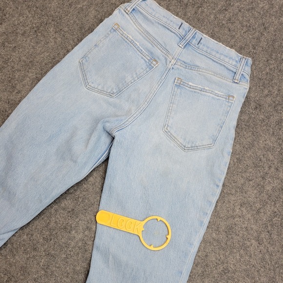 Abercrombie Fitch Jeans Womens 27/4 Blue Ultra High Rise The Kick Flare Y2K - Picture 4 of 14